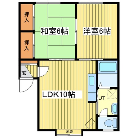 アーバンローズⅡの物件間取画像